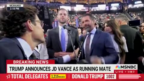 Amazing!! Donald Trump Jr. just told the MSNBC reporter to get lost after he started lying