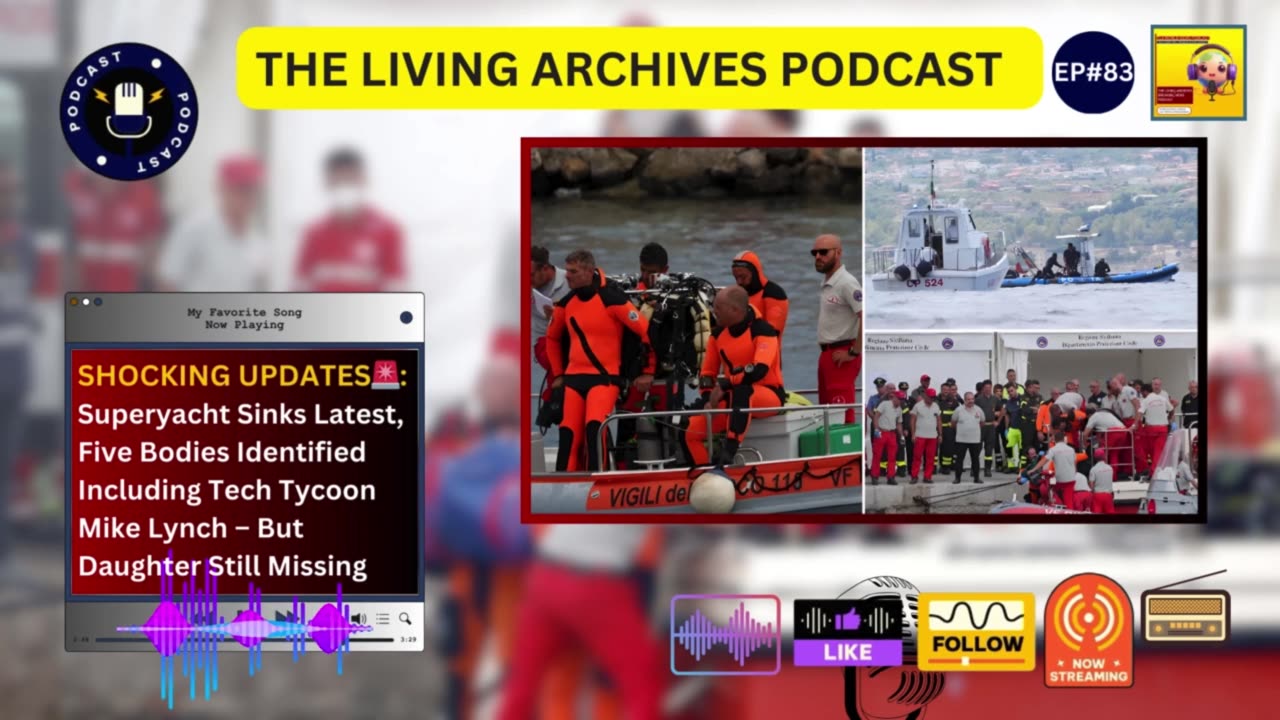 SUPERYACHT SINKS LATEST🚨: 5 Bodies Identified Including Tech Mogul Lynch; Daughter Still Missing