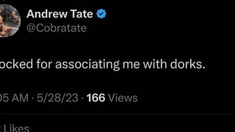 Andrew Tate Blocks Jon Zherka and calls him a dork