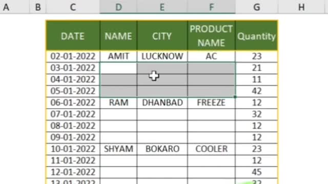 #Shorts | Advance Excel Tips & Tricks in Hindi | Never Seen Before | How To Fill Multiple Blank Row