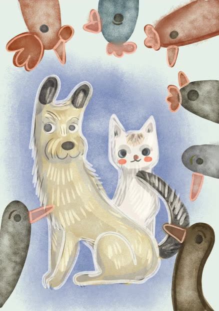 My Luna, Enola, chickens and ducks in the picture ;-)