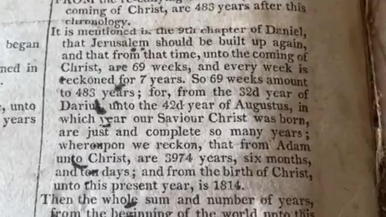 1813 Bible Reveals Age of Earth