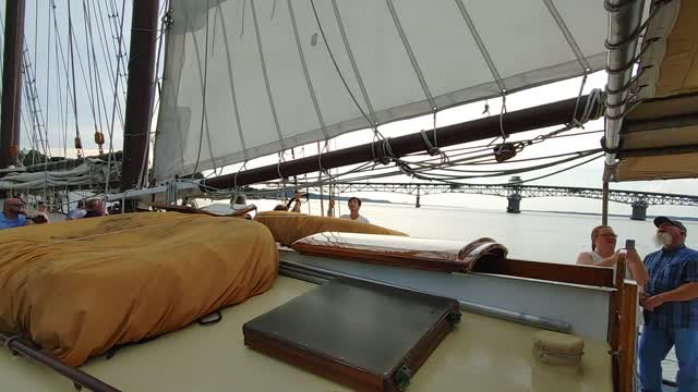 Sailboating on York River with Deborah