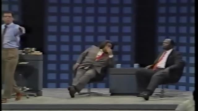 Al Sharpton knocked down on the Morton Downey Jr Show