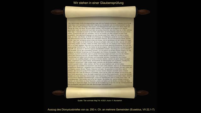Wir stehen in einer Glaubensprüfung