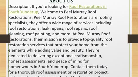 Roof Restorations in South Yunderup