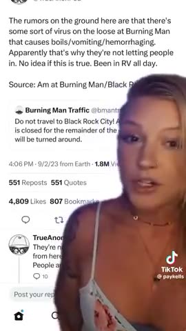 BURNING MAN: FEMA ON SITE, 70,000+ LOCKED DOWN, REPORTS OF EBOLA