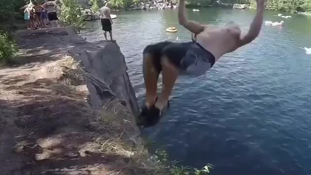 Collab copyright protection - a bunch of guys diving into water