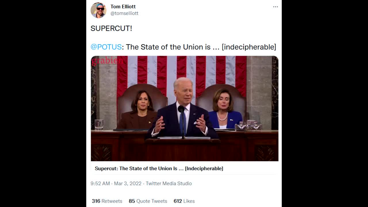 @POTUS - The State of the Union is ... [indecipherable]