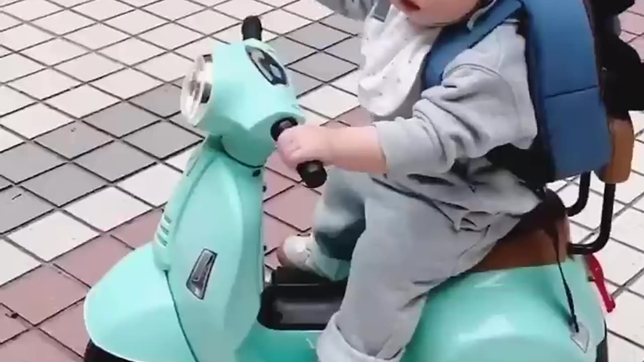 Cycling of cute baby