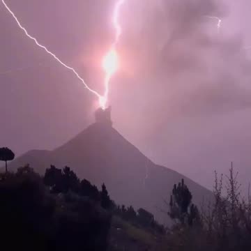 Volcanic lightning is caused by a volcanic eruption rather than from an ordinary thunderstorm