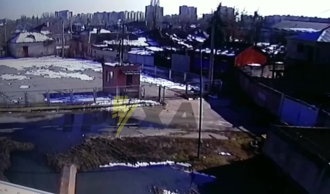 Cluster bomb exploding in kharkiv