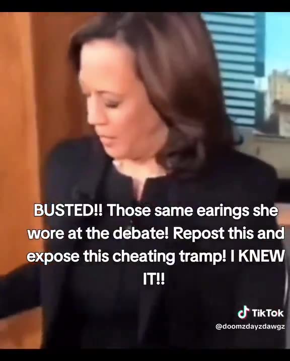 Cameltoe Harris hears voices from her earrings