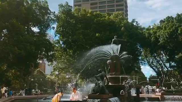 Busking in Sydney Park, Australia