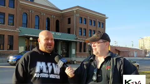 Space Cowboy Jason Jones with Jiggy Jaguar PCW Wrestling Memorial Hall 11/6/2021 Hutchinson KS