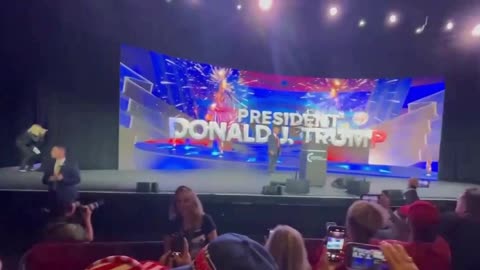 President Trump Entering The Stage!