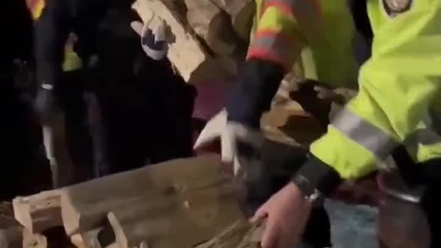 Ottawa Freedom Convoy - Trudeau's Police commits robbery taking firewood away from peaceful protesters. Police wants them to freeze on a cold night, I guess