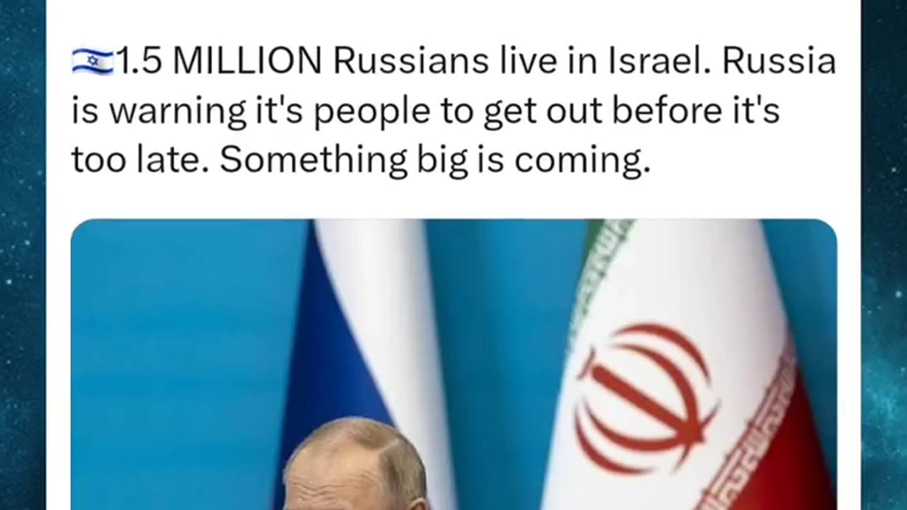 Russia has just ordered its citizens to leave Israel immediately.