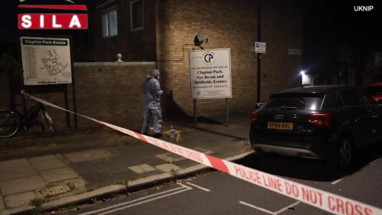 Scene after man in wheelchair is stabbed to death in Clapton