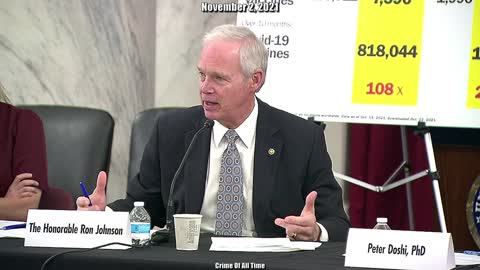 Sen. Ron Johnson- COVID VACCINE INJURED