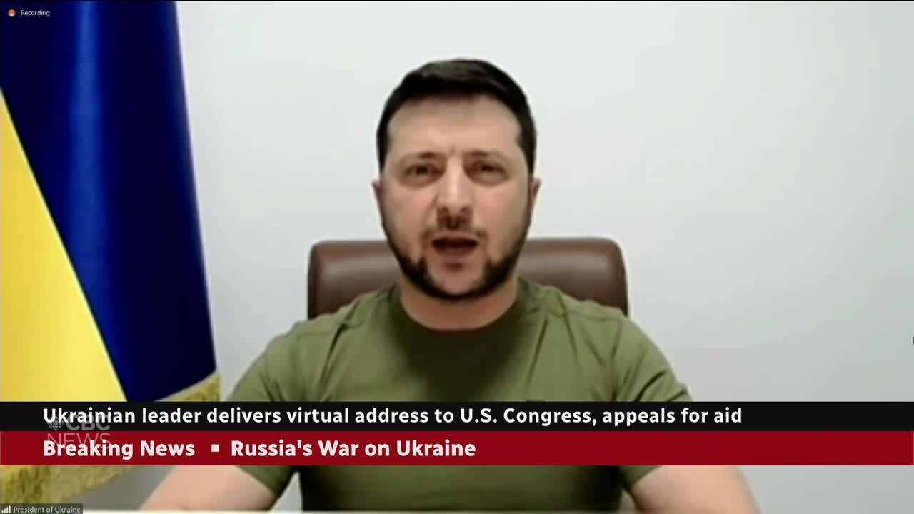 Zelensky calls for more help in address to U.S. Congress