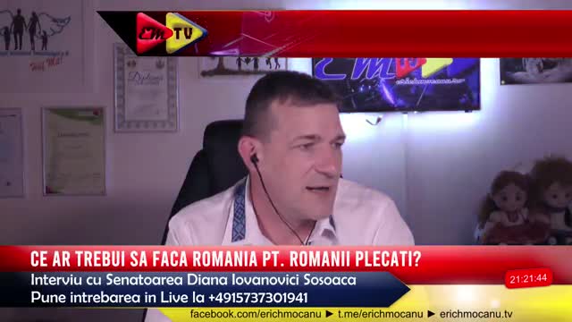 29 Aprilie 2022 - Emisiune TV cu Erich Mocanu