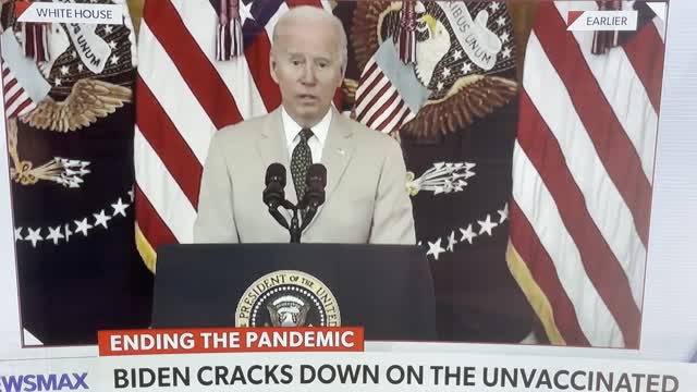 Biden gave his teleprompter speech on new vaccine rules