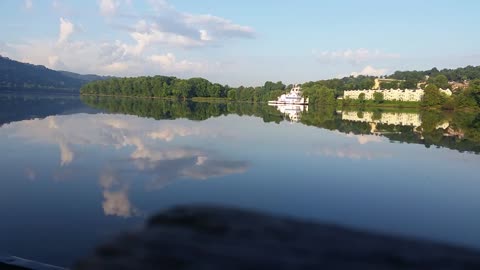 Time Lapse Boat On River