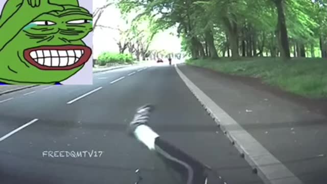 Biden crashes his bike