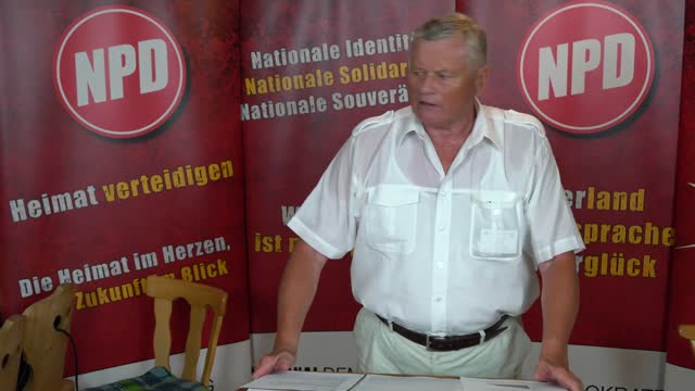 Günter Deckert bei der NPD Vortrag von 2018 Teil 3 von 3