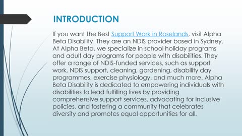 Best Support Work in Roselands
