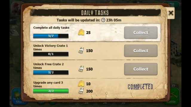 Collect all tasking rewards - Trench Assault