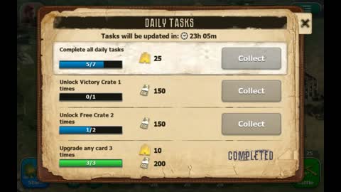 Collect all tasking rewards - Trench Assault