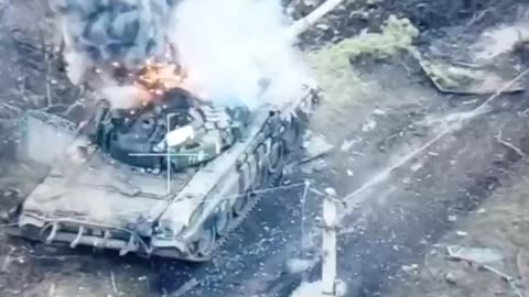 Another Ukrainian tank is burning. We've already lost count.