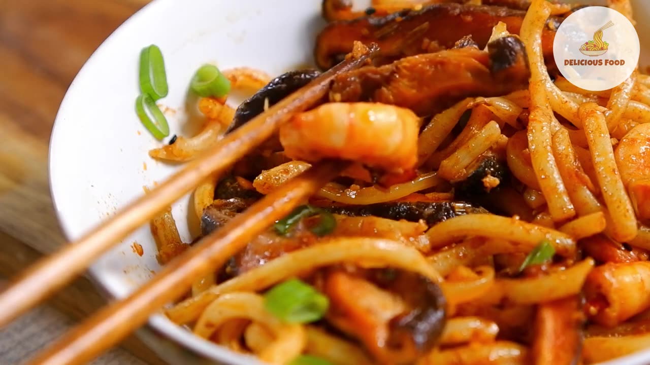 Spicy udon noodle's recipe