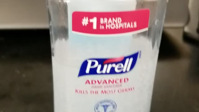 Hand sanitizer plus canned air