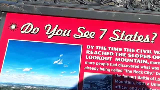 Lookout Mountain Tennessee "Seeing the 7 States", in one glance.