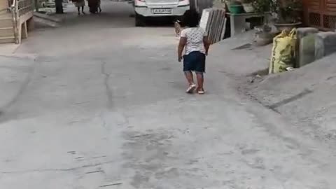 Playing with Puppy kids playing with Puppy