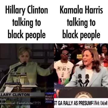 Hillary Clinton and kamala harris Talking to black people 🫠🤡