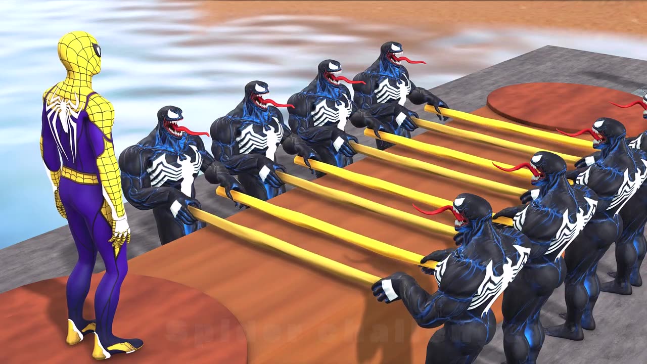 Skibidi spider man vs squid game who faster foot jump stick challenge