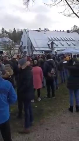 Landshut, Germany: vaccine mandate protest Jan 8, 2022