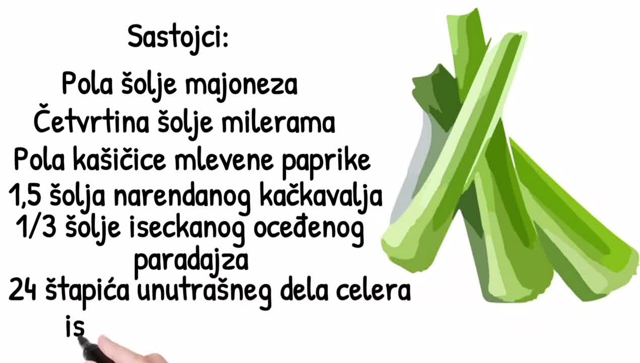 Punjeni celer štapići - stuffed celery sticks