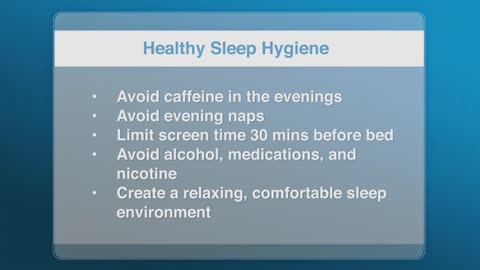 Good sleep hygiene from expert