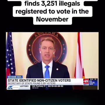 Alabama Secretary of State finds 3,251 illegals registered to vote in the November