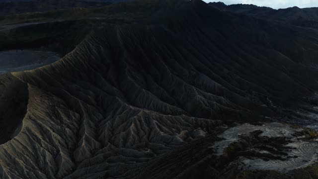 Aerial view of volcanoes in java indonesia