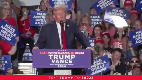 President Trump Speaks To Supporters In Erie, PA.