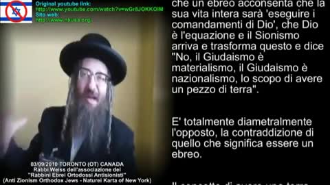 Rabbino non sionista racconta il sionismo
