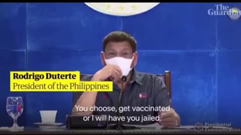 Duterte threatening to arrest anyone that doesn’t get the vaccine.