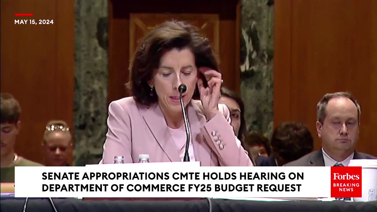 Gina Raimondo Testifies In Senate Appropriations Cmte Hearing On Commerce Dept's FY25 Budget Request