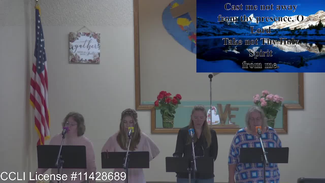 Moose Creek Baptist Church Sing “Create in Me a Clean Heart” During Service 8-14-2022